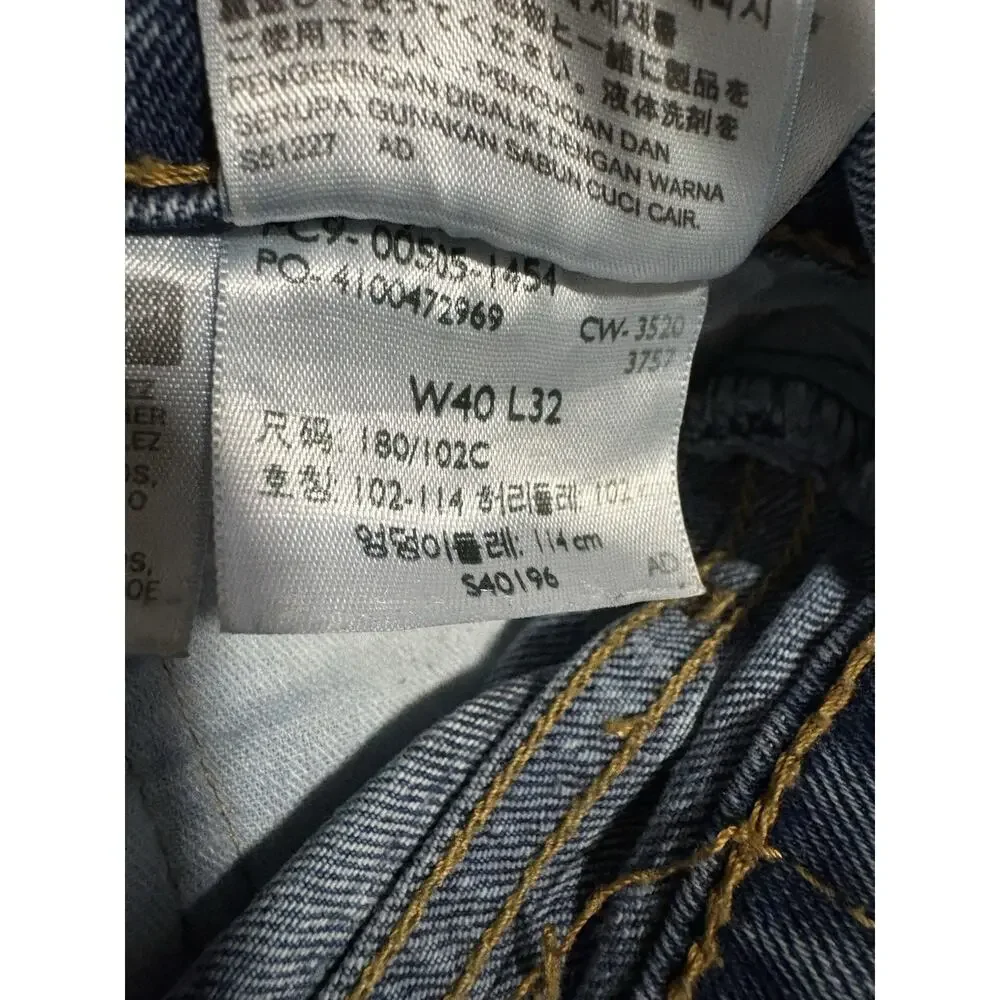 Levi’s 505 Regular Fit Straight Leg Jeans Men’s 40x32 Blue Denim Medium Wash